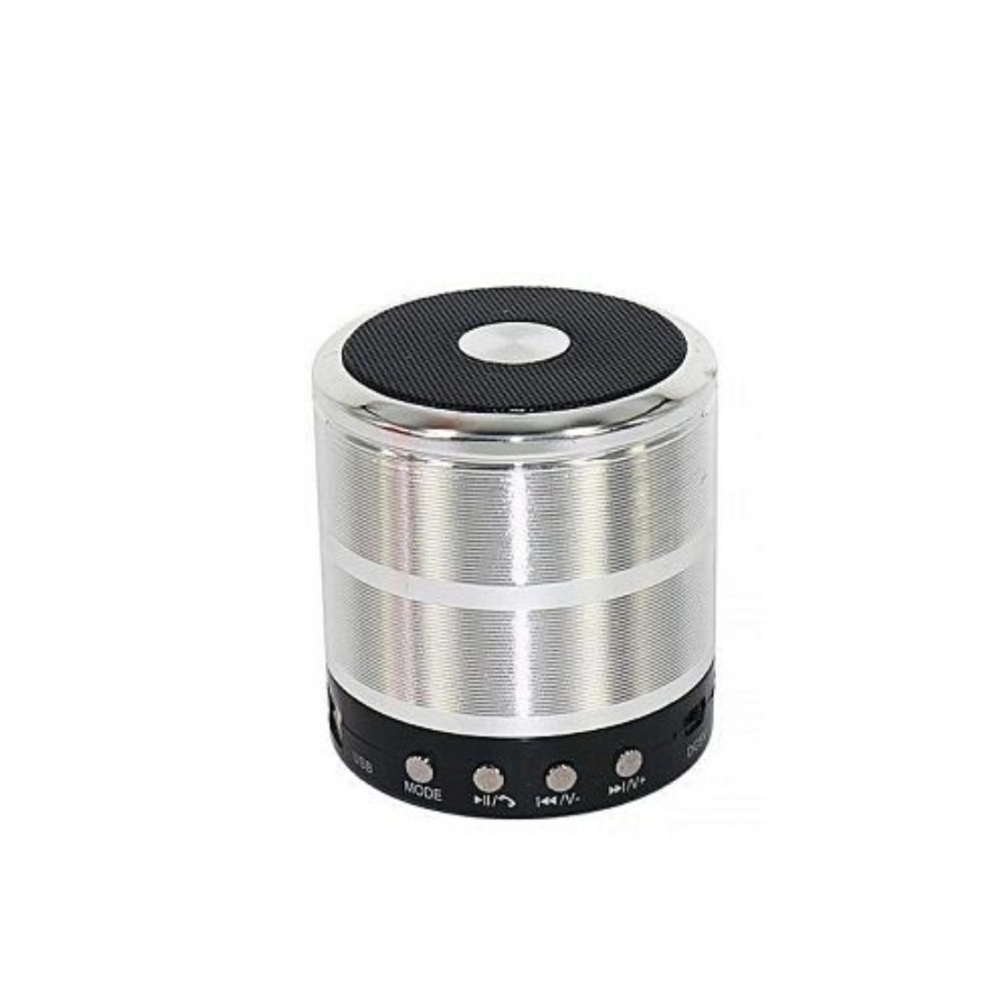 Generic Plastic Rubber Wireless WS887 Bluetooth Speaker (Silver)