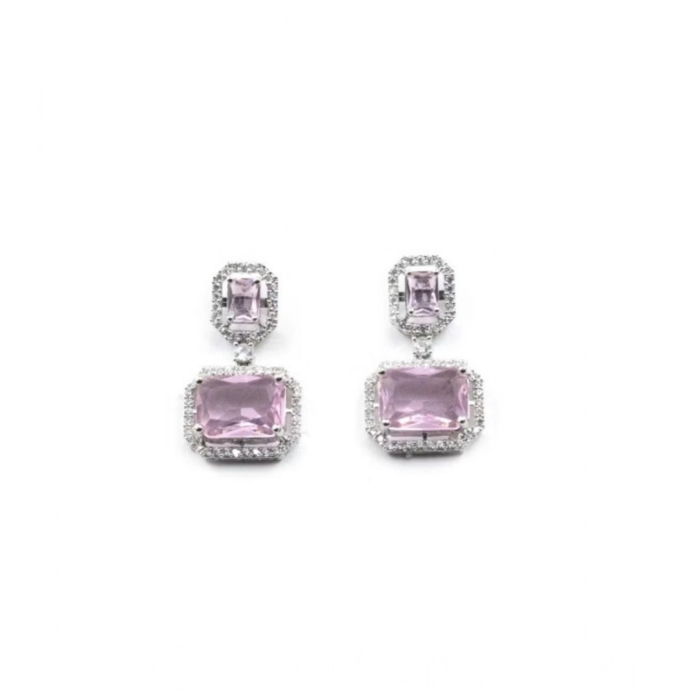 PID-66242-Women-s-Brass-Silver-Plated-Drop-Earrings-Pink-1-1000x1000-1.webp