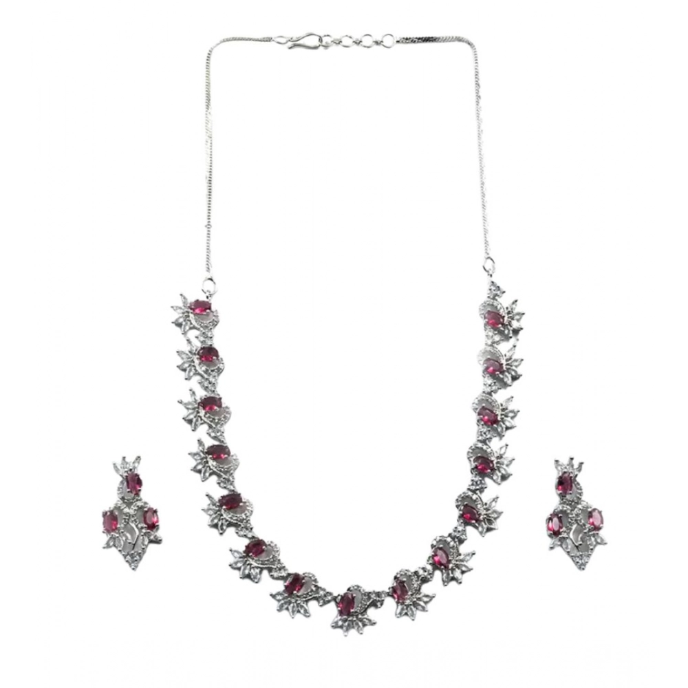 PID-66336-Women-s-Brass-Silver-Plated-Necklace-set-Red-1-1000x1000-1.webp