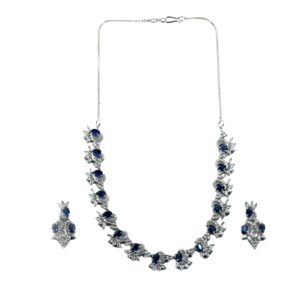 PID-66337-Women-s-Brass-Silver-Plated-Necklace-set-Blue-1-1000x1000-1.webp