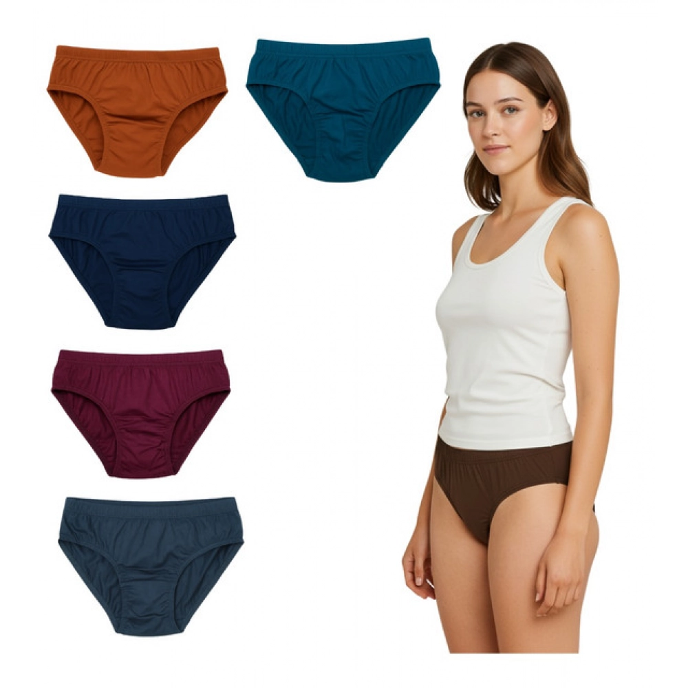 Generic Pack of_6 Women's Cotton Solid Hipster Panty (Multicolor)