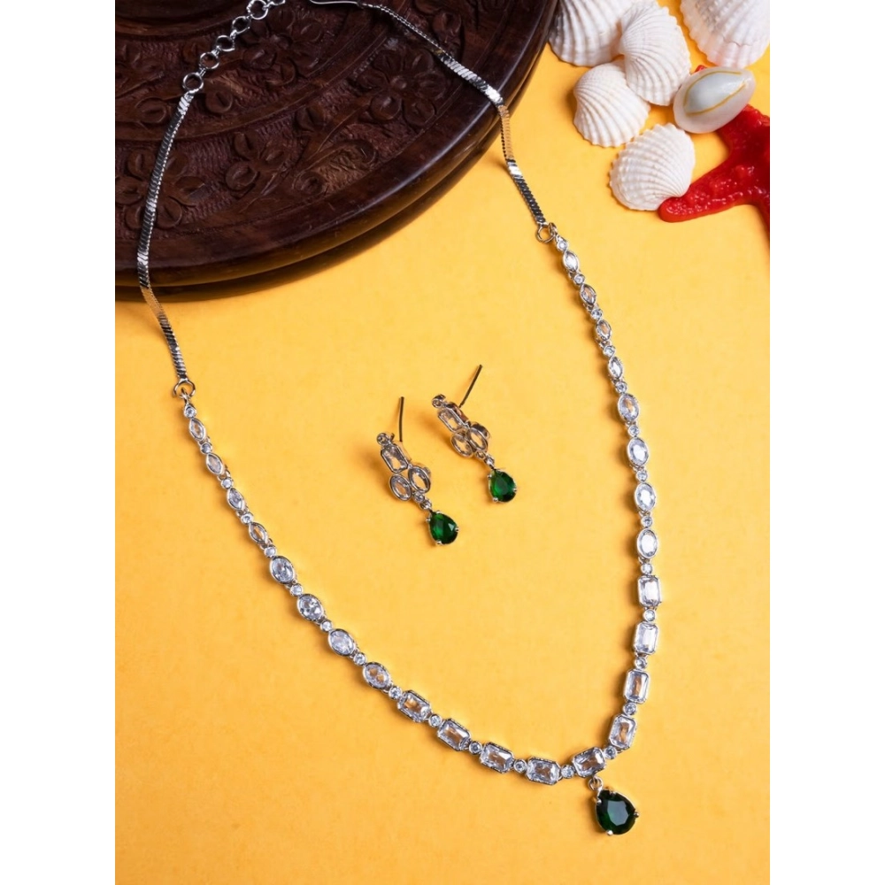 PID-66305-Women-s-Brass-Silver-Plated-Necklace-set-Green-1-1000x1000-1.webp