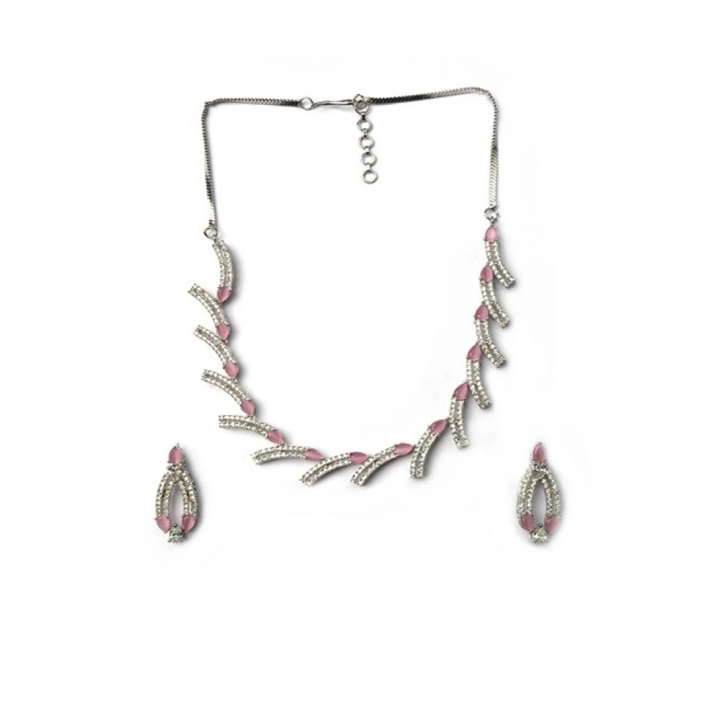 PID-66307-Women-s-Brass-Silver-Plated-Necklace-set-Pink-1-1000x1000-1.webp