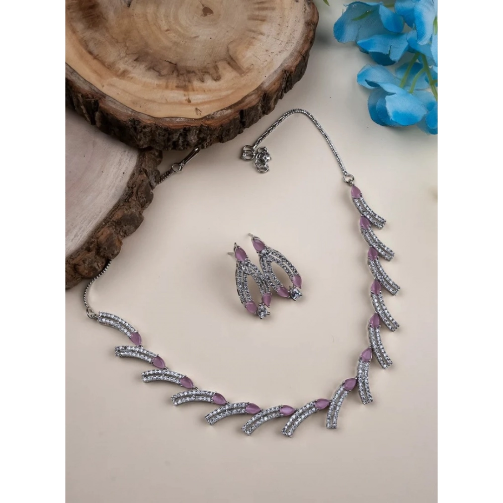 PID-66307-Women-s-Brass-Silver-Plated-Necklace-set-Pink-1-1000x1000-1.webp