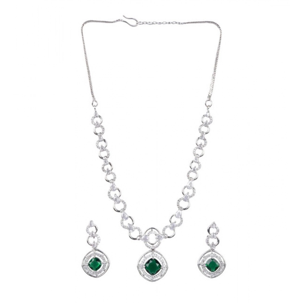 PID-66320-Women-s-Brass-Silver-Plated-Necklace-set-Green-1-1000x1000-1.webp