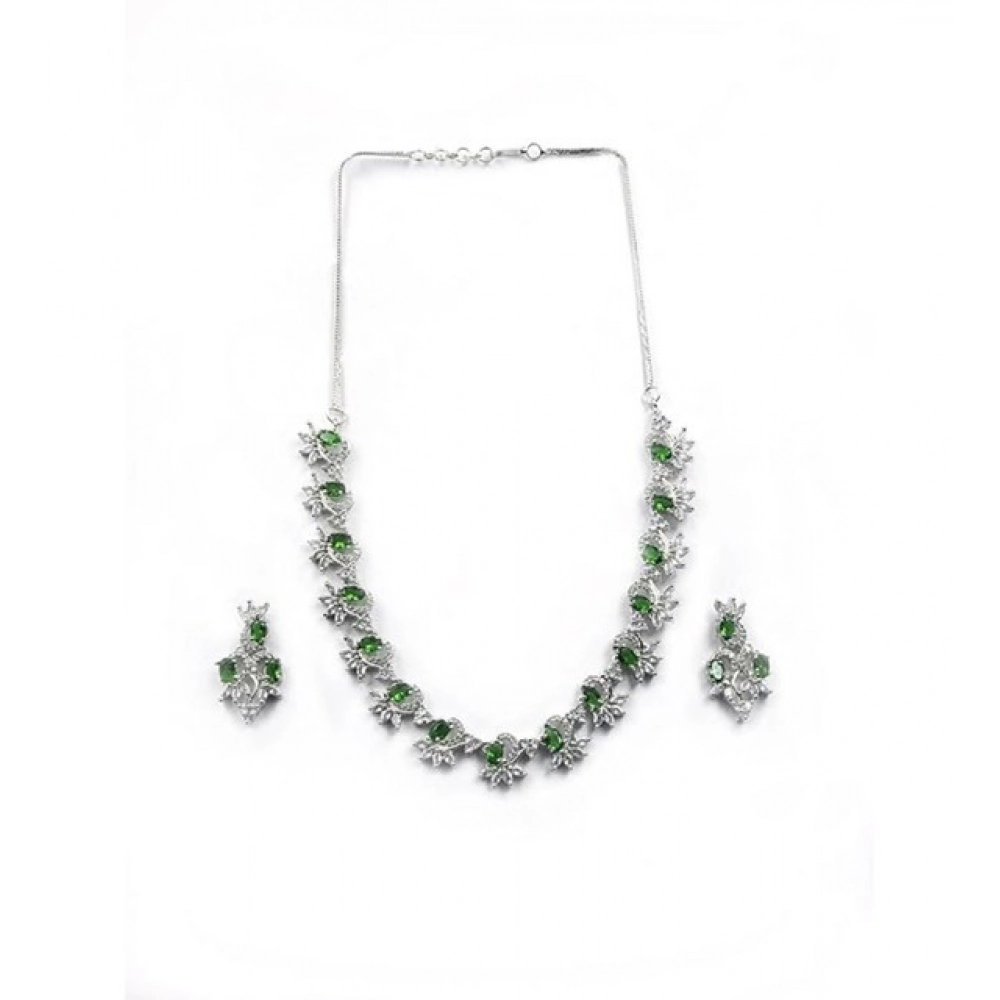PID-66332-Women-s-Brass-Silver-Plated-Necklace-set-Green-1-1000x1000-1.webp
