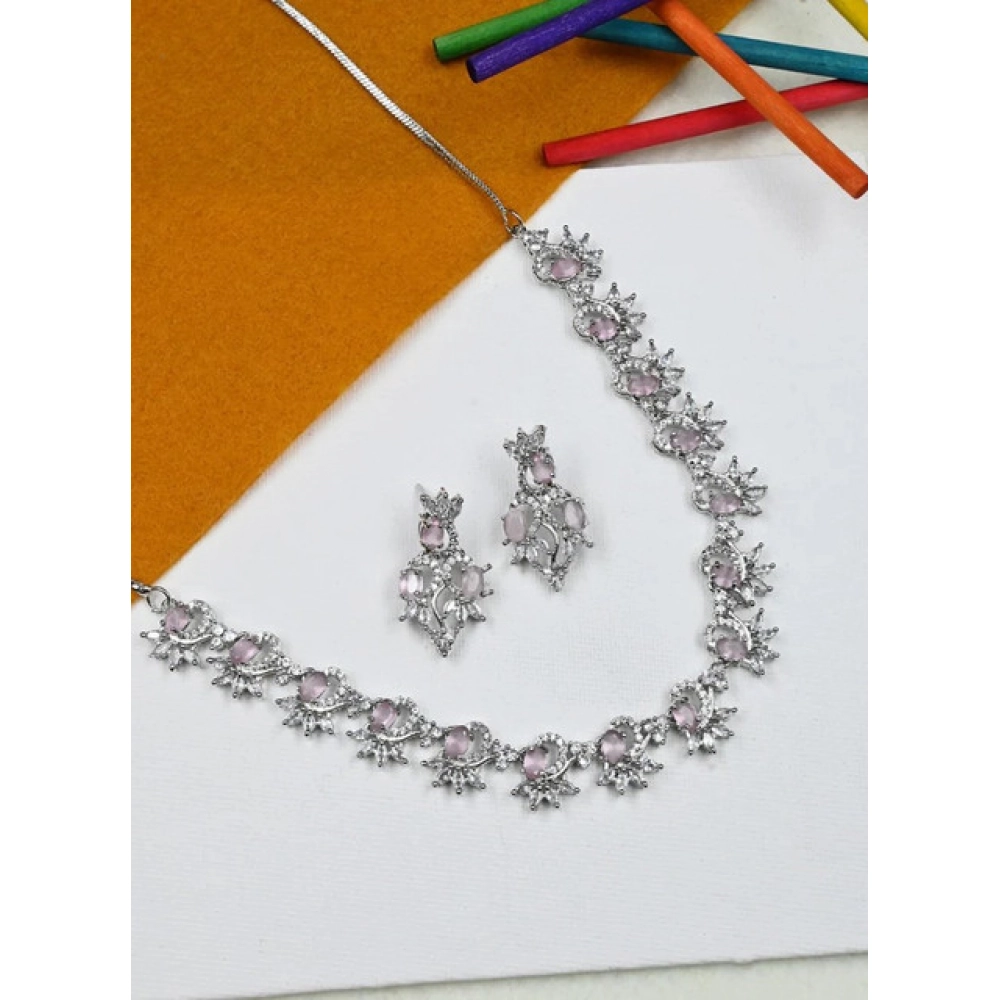 PID-66333-Women-s-Brass-Silver-Plated-Necklace-set-Pink-1-1000x1000-1.webp