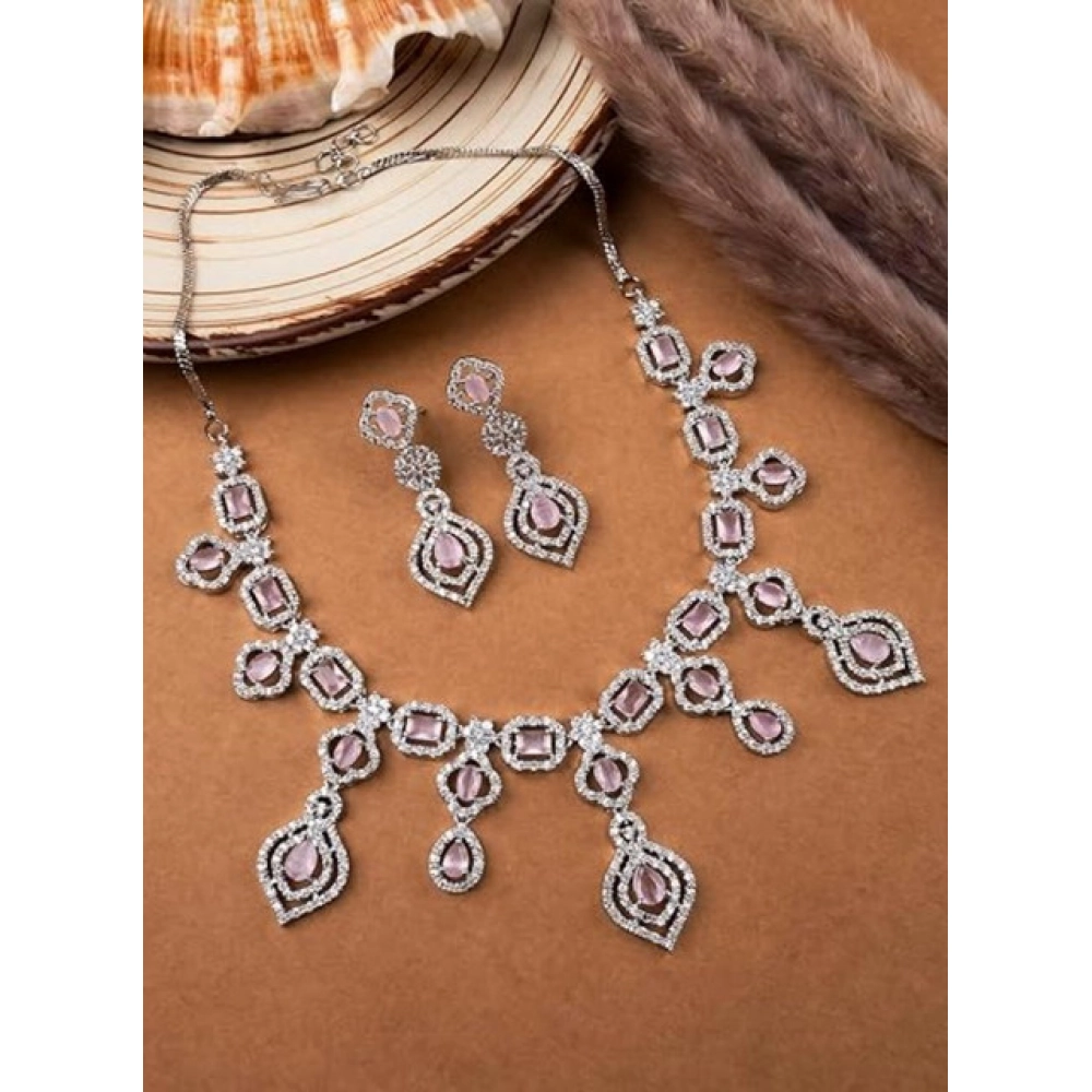 PID-66342-Women-s-Brass-Silver-Plated-Necklace-set-Pink-1-1000x1000-1.webp