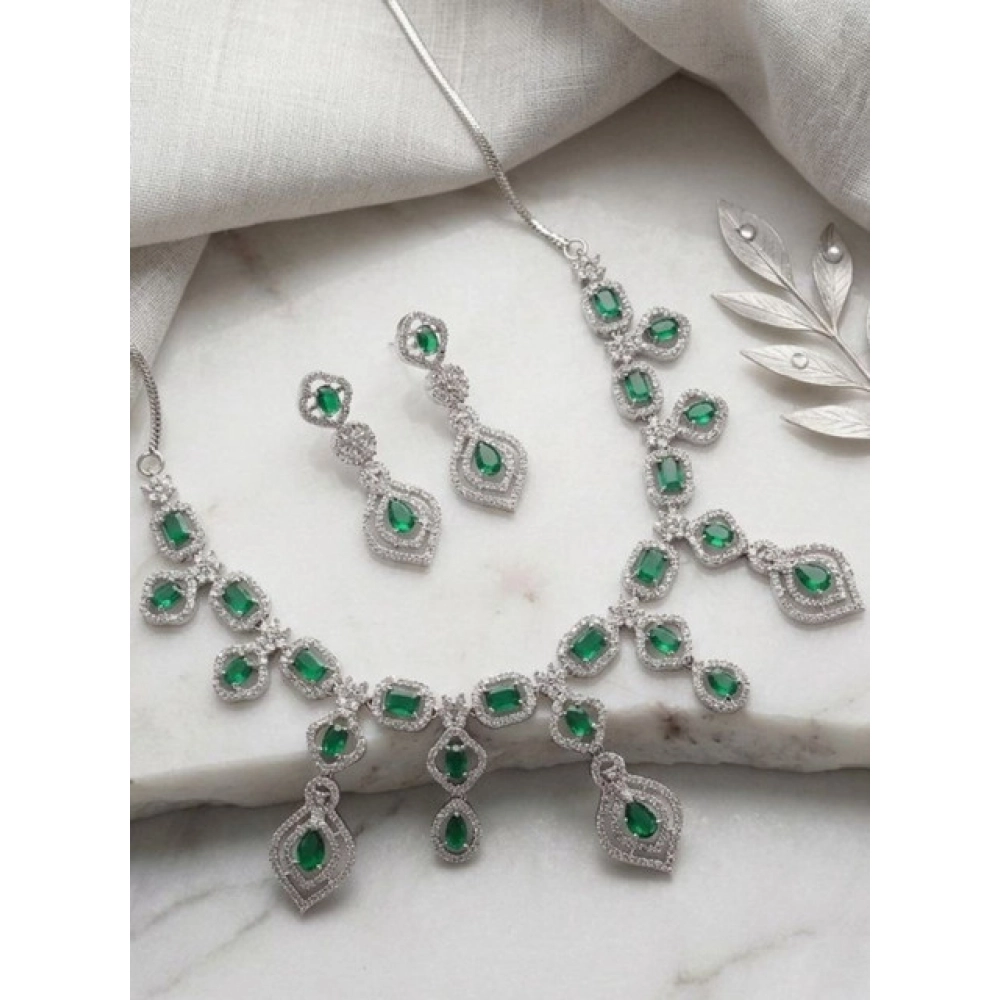 PID-66344-Women-s-Brass-Silver-Plated-Necklace-set-Green-1-1000x1000-1.webp