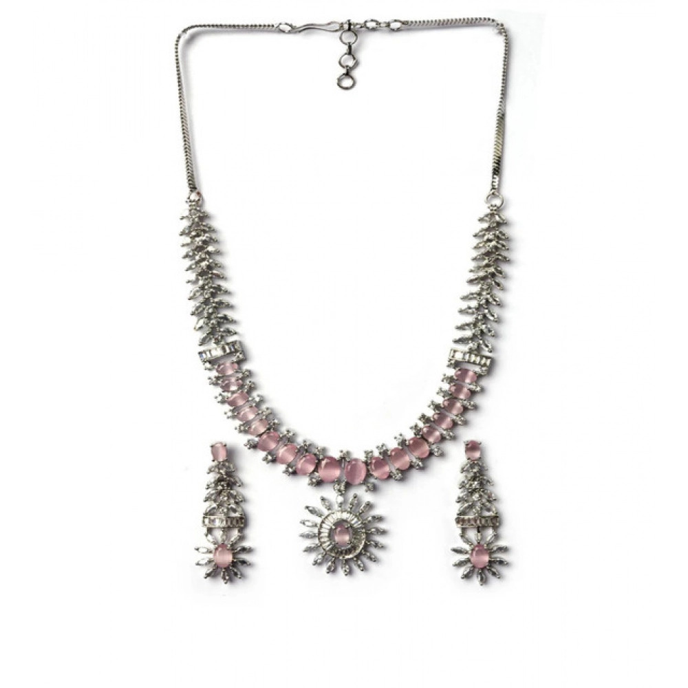 PID-66345-Women-s-Brass-Silver-Plated-Necklace-set-Pink-1-1000x1000-1.webp