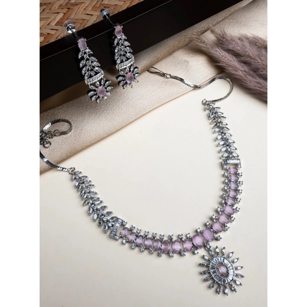 PID-66345-Women-s-Brass-Silver-Plated-Necklace-set-Pink-1-1000x1000-1.webp
