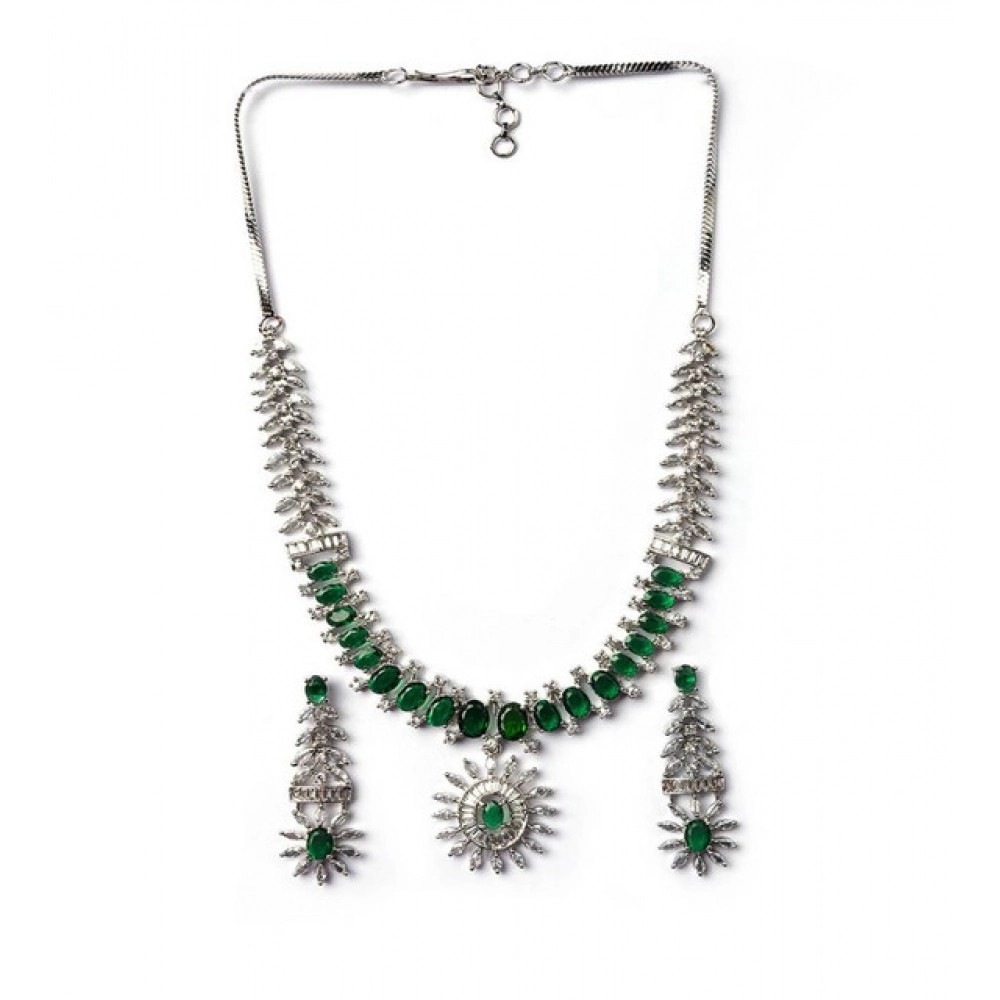 PID-66347-Women-s-Brass-Silver-Plated-Necklace-set-Green-1-1000x1000-1.webp
