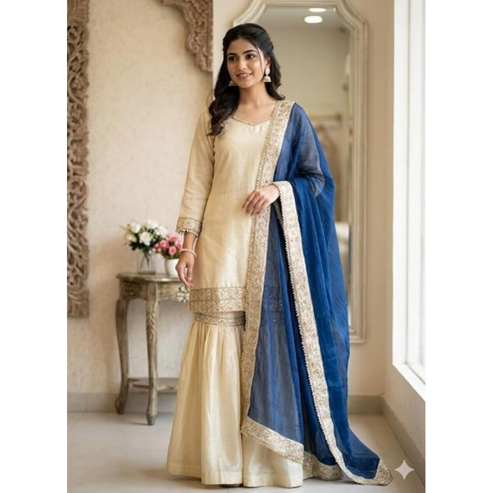 PID-66482-Women-s-Silk-Embroidered-3-4th-Sleeve-Round-Kurti-With-Palazzo-and-Dupatta-Set-Cream-1-1000x1000-1.webp