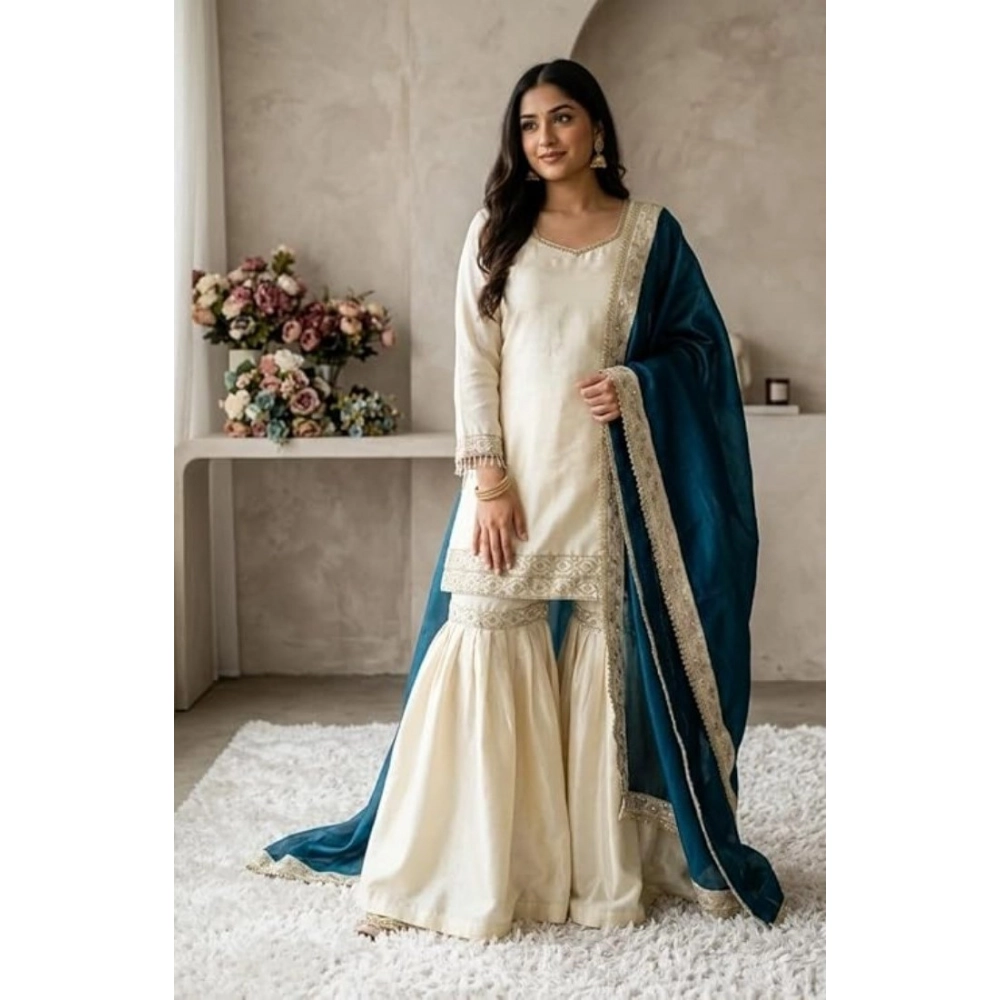PID-66486-Women-s-Silk-Embroidered-3-4th-Sleeve-Round-Kurti-With-Palazzo-and-Dupatta-Set-Cream-1-1000x1000-1.webp