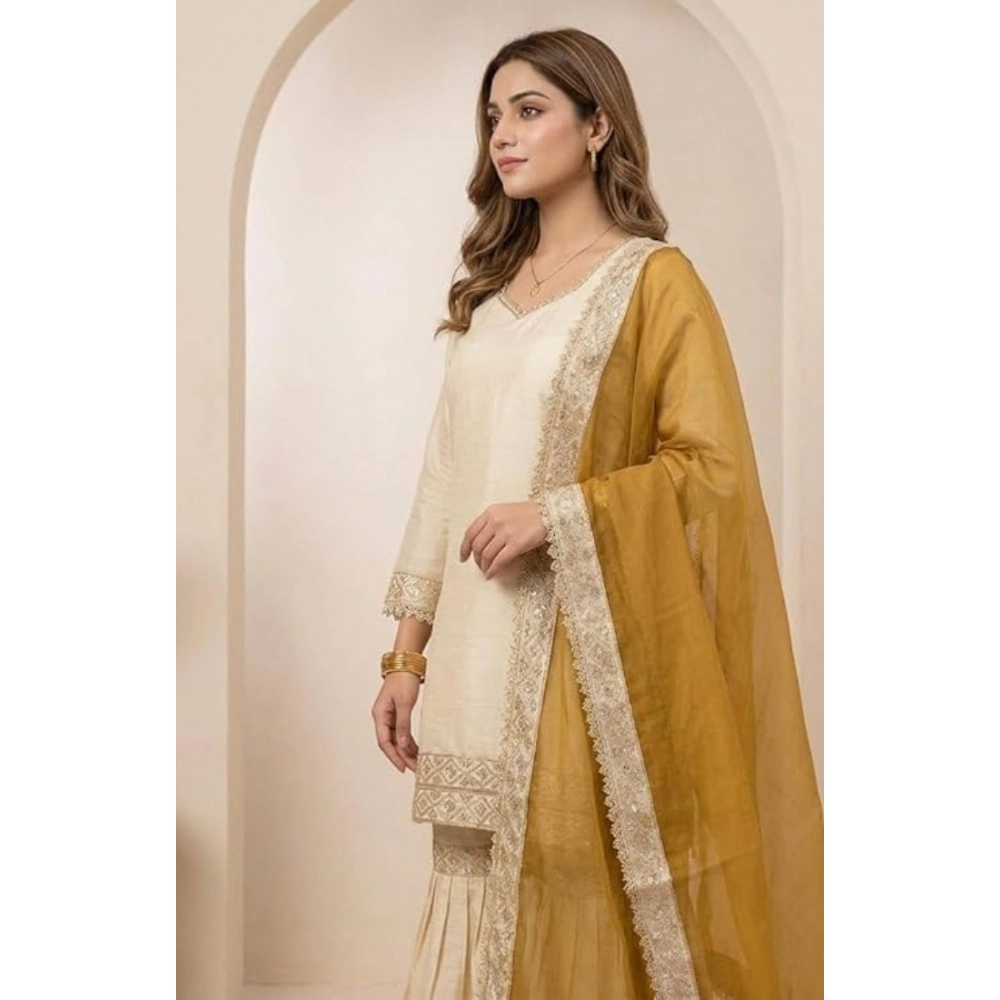 PID-66487-Women-s-Silk-Embroidered-3-4th-Sleeve-Round-Kurti-With-Palazzo-and-Dupatta-Set-Cream-1-1000x1000-1.webp