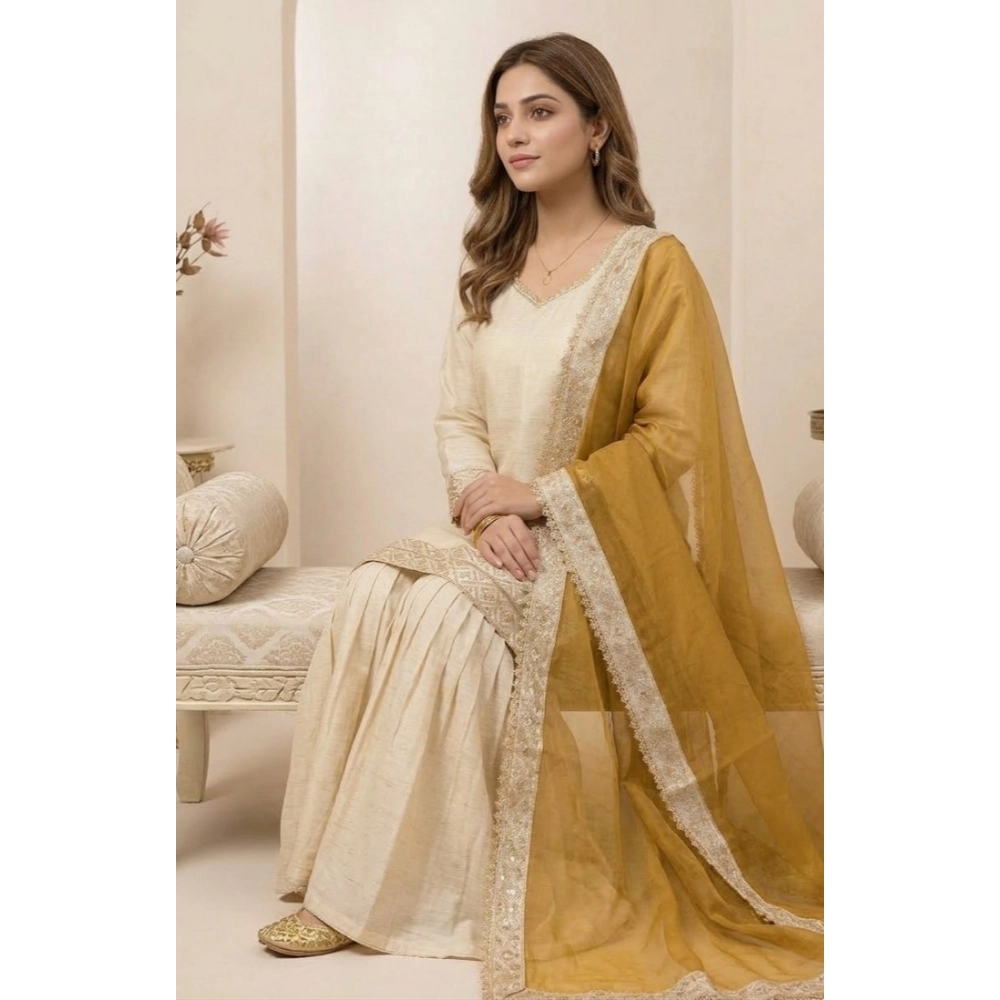 PID-66487-Women-s-Silk-Embroidered-3-4th-Sleeve-Round-Kurti-With-Palazzo-and-Dupatta-Set-Cream-1-1000x1000-1.webp