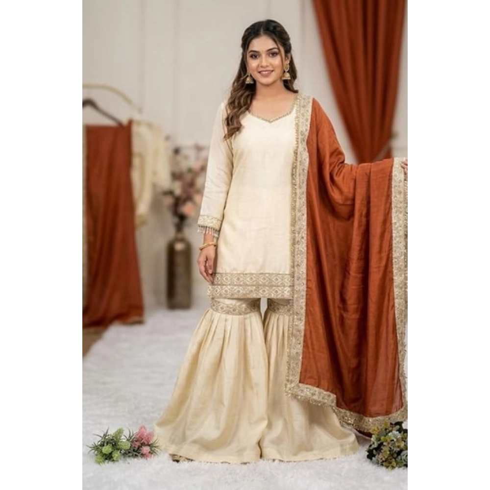 PID-66488-Women-s-Silk-Embroidered-3-4th-Sleeve-Round-Kurti-With-Palazzo-and-Dupatta-Set-Cream-1-1000x1000-1.webp