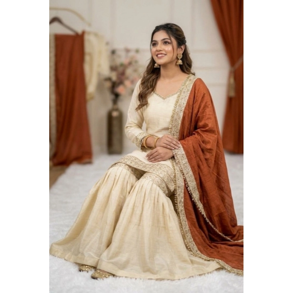 PID-66488-Women-s-Silk-Embroidered-3-4th-Sleeve-Round-Kurti-With-Palazzo-and-Dupatta-Set-Cream-1-1000x1000-1.webp