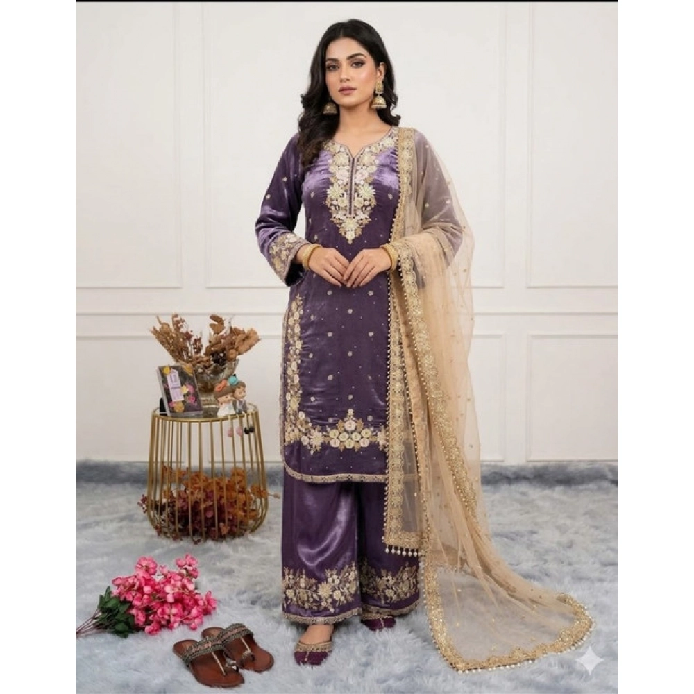 PID-66498-Women-s-Silk-Embroidered-3-4th-Sleeve-Round-Kurti-With-Palazzo-and-Dupatta-Set-Purple-1-1000x1000-1.webp