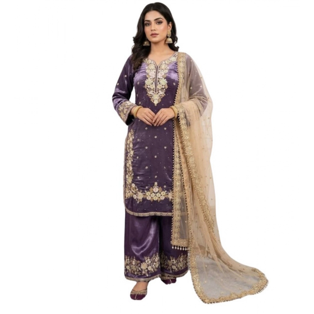 PID-66498-Women-s-Silk-Embroidered-3-4th-Sleeve-Round-Kurti-With-Palazzo-and-Dupatta-Set-Purple-1-1000x1000-1.webp